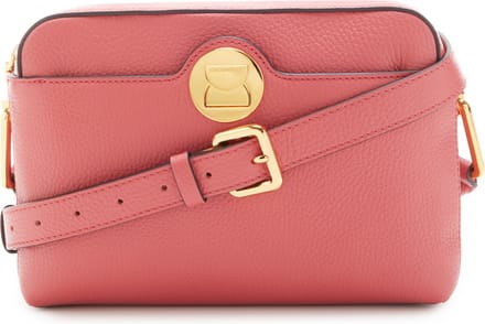 COCCINELLE Leren Schoudertas Liya Handbag Grained Leather Pot / Sunrise Lichtrood