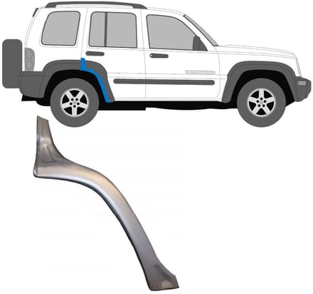 Reparatiepaneel achterspatbord voor Jeep Liberty 2001-2008 / Rechts