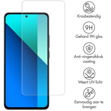 Accezz Screen Protector - Geschikt voor Xiaomi Redmi Note 13 (5G) - Gehard Glas Screenprotector