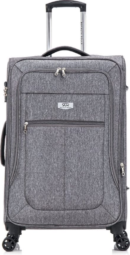 Royalty Rolls Abu Dhabi 2.0 Middelgrote Koffer - 70 cm - 90 Liter - Exp - TSA Slot - Grijs