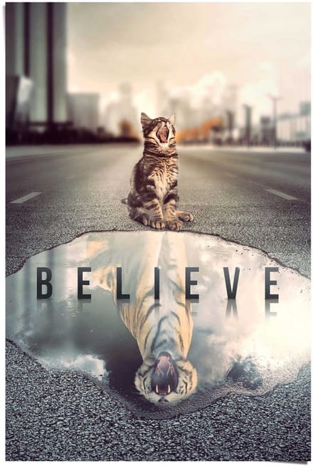 Poster Believe - 91,5 x 61 - Papier - REINDERS