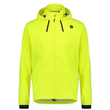 AGU Compact Commuter - Regenjas - Heren - Hi-vis Geel - Waterdicht 10.000mm - Fietsjas - Zichtbaar in het donker - S