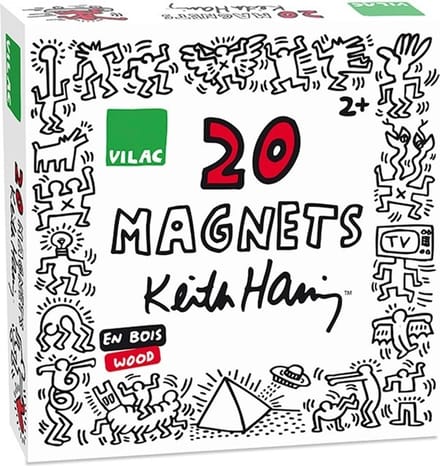 Vilac magneten Keith Haring - 20 houten kunstmagneten voor kinderen.