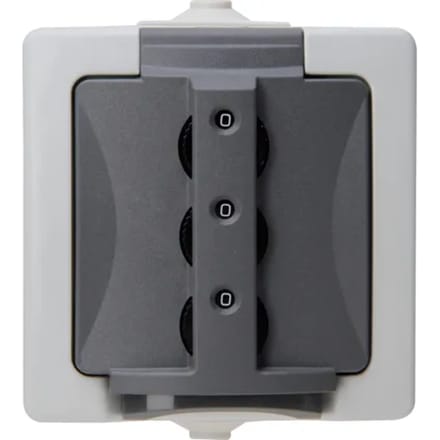 Sencys Inbouw Stopcontact Denver + Cijferslot Spatwaterdicht Grijs