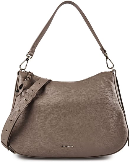 Coccinelle Nory Schoudertas Leder 37 cm - Dames - warm taupe