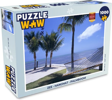 Puzzel Zee - Hangmat - Palmboom - Legpuzzel - Puzzel 1000 stukjes volwassenen