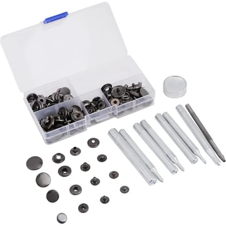 40 Sets Drukknopen Drukknoop Popper Sluiting Leer Jeans Accessoires Basisgereedschap Zwart white