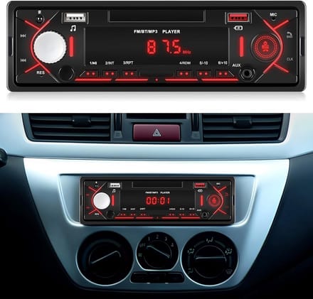 Autoradio - Auto Audio - Muziek Afspelen - Bluetooth 5.0 - 1 DIN - Zwart