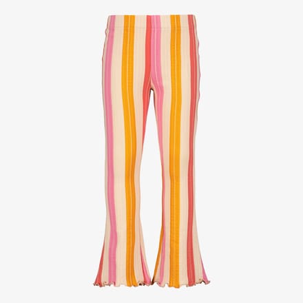 TwoDay flared meisjes broek gestreept - Wit - Maat 92