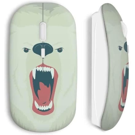 Souris - Ourson - Blanc - Sans Fil - USB - Compatible Mac et PC