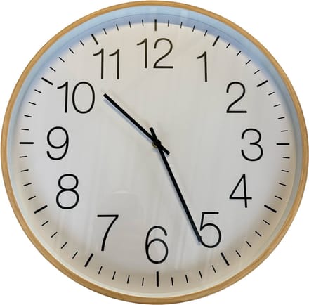 Hauskraft Wandklok - 45cm - Lichtbruin - Decoratieve Klok