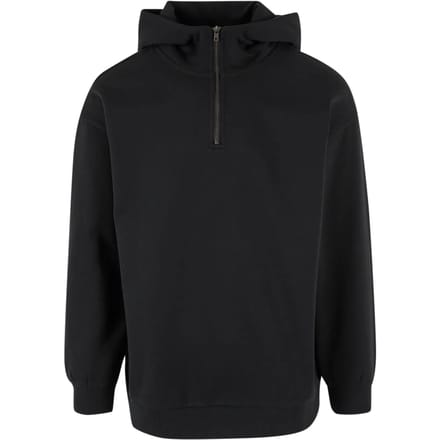 Urban Classics - Zipped High Neck Hoodie/trui - M - Zwart