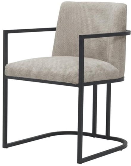Tower Living Eetkamerstoel Archi - Beige Stof - 60x55x83cm