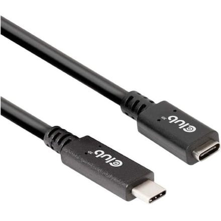 club3D CAC-1531 USB-C-kabel USB 3.2 Gen1 USB-C stekker, USB-C bus 1.00 m Zwart