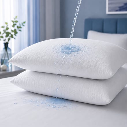 PolkaHome Kussensloopbeschermer 50x70 cm - Ademend & Waterdicht met Rits - Wit
