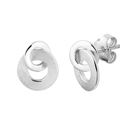 Zilver Gerhodineerde Oorknoppen rond poli/mat 1332828
