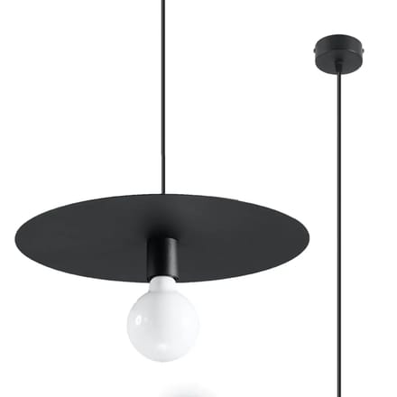 Sollux Lighting Hanglamp Flavio - E27 - zwart - staal - 105x40x40cm