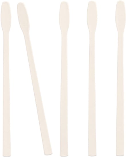 30x 100 Roerstaafjes papier pure 14 cm wit