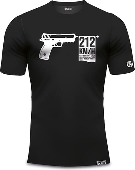 FC Kluif - Voetbal T-shirt - Fastest shot ever - Zwart - Maat M - Regular fit