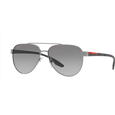 Lunettes de soleil Aviateur Double Pont Prada Homme lunettes de soleil Argent PS54TS5AV3M1 Basic Packaging-Eyeglass Case+Box,58 gray
