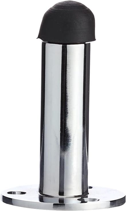 Deur Stopper - Deurstopper Pal - Deuren Beschermen - Schroefverbinding Bodem - 63 mm - Chroom