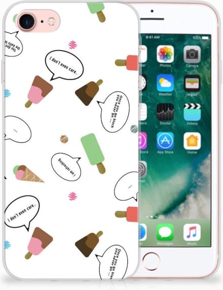 TPU Hoesje voor iPhone SE 2022 | SE 2020 | 8 | 7 Siliconen Case IJsjes