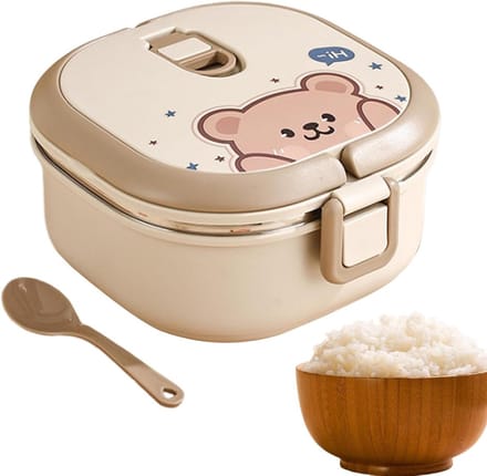 Thermos Lunchbox - Maaltijd Container - Warme Lunch - Dubbelwandige Isolatie - 15.5 cm - Kaki