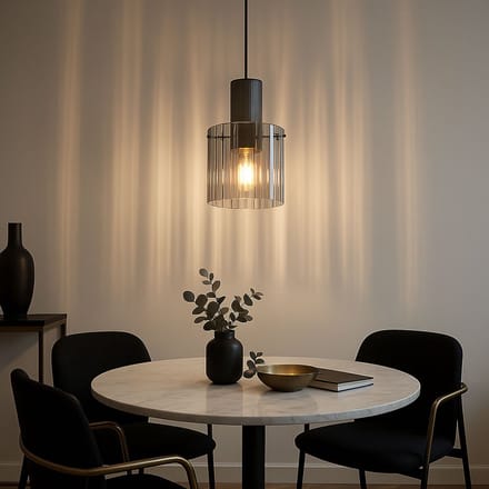 Globo - hanglamp - TULIVAR - zwart - glas - Ø 18cm - E27 - 15904HS