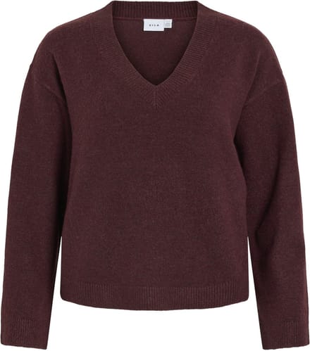 VILA - VILIGA L/S V-NECK KNIT TOP - NOOS - Dames - Gebreide truien