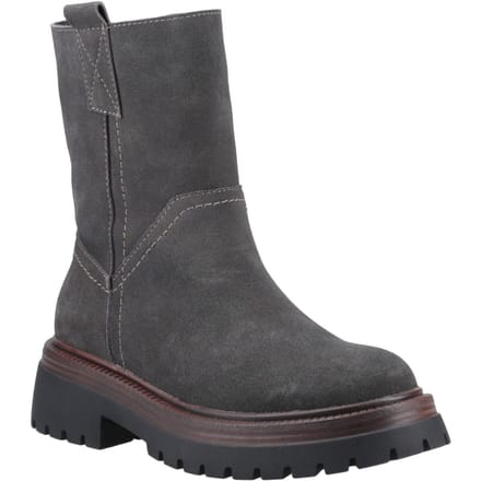 Hush Puppies Rebecca Dameslaarzen Van Suède In De Kleur Houtskool