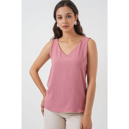 V-hals Pull-On Blouse