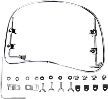 Motorfiets Voorruit - Transparant Windscherm - Comfortabel Rijden - Universele Pasvorm - 39 x 22 cm - Transparant