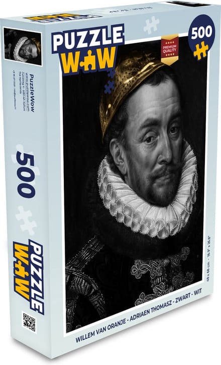 Puzzel Willem van Oranje - Adriaen Thomasz - Zwart - Wit - Legpuzzel - Puzzel 500 stukjes