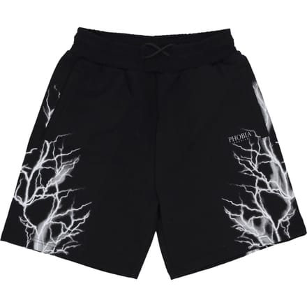 Mannenkort Reflecterende Lightning Shorts Zwart