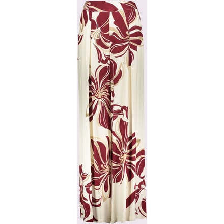 broek met vrouwen print botercreme