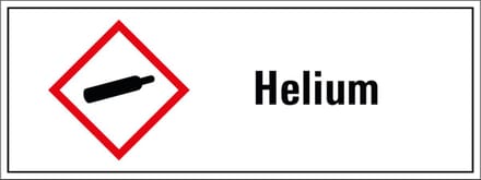 Helium GHS tekststicker 200 x 75 mm