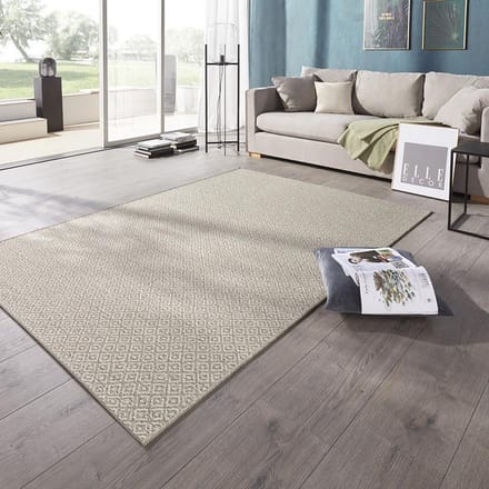 Binnen & buitenkleed - Croix beige/crème 80x150