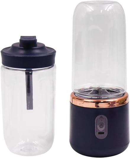 Mini Blender - Portable Juicer - Verse Drankjes Maken - USB Oplaadbaar - 400ml Capaciteit - Zwart