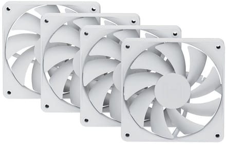 HYTE FA12 FAN (Snow White) - 4-pack - Case ventilator - 120mm - Wit - 28 dBA