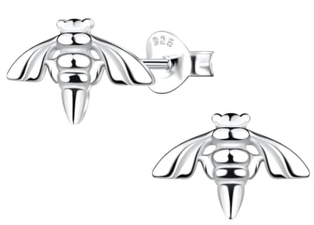 Joy|S - Zilveren Bij oorbellen - gepolijst - 9 x 6 mm