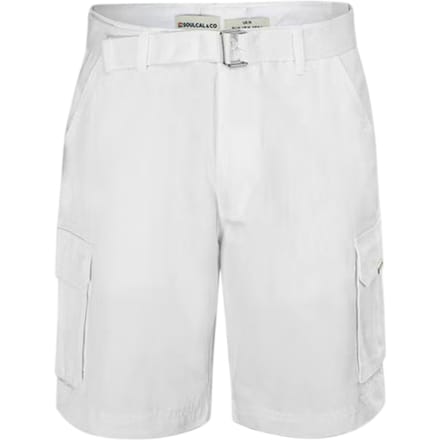 SoulCal Cargo-shorts voor heren met gewassen look (Wit)