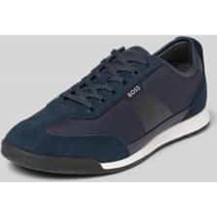 low-top-sneakers met leer model 'Nitan_Lowp_txmx'