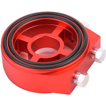 Universele Aluminium Oliekoeler Sandwichplaat Oliedruk Temperatuurmeter Adapterkit black