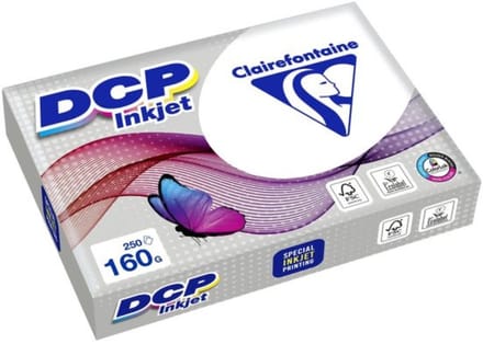 Clairefontaine DCP inkjet - Presentatiepapier - A4 - 160g - Wit - 250 vel - 4 stuks