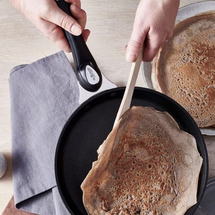 Pannenkoekenpan - Crepepan - Ontbijt Bakken - Afneembare Handgreep - 30 cm Diameter - Grijs