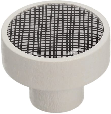 Gamet - Houten Knop - Wit Mat - Resin Decor