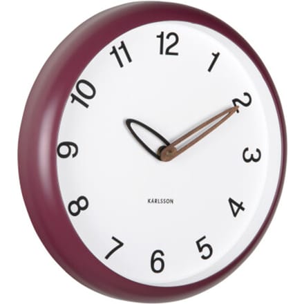 Karlsson wandklok bella dark mauve