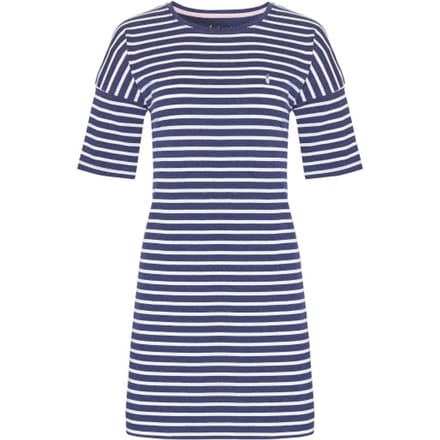 By Louise Dames Nachthemd Korte Mouwen Navy Blauw Gestreept - Maat S | big shirt | slaaphemd