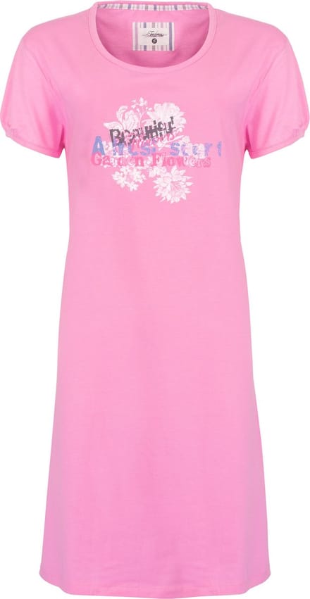 Tenderness Dames Nachthemd - 100% Katoen - Roze - Maat M