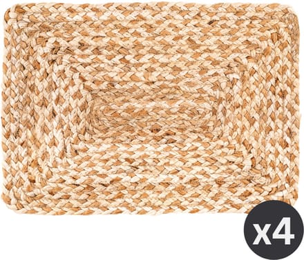 TISECO HOME STUDIO - Placemat GOLDEN BLEACH - SET/4 - jute - Rechthoek - 33x45 cm